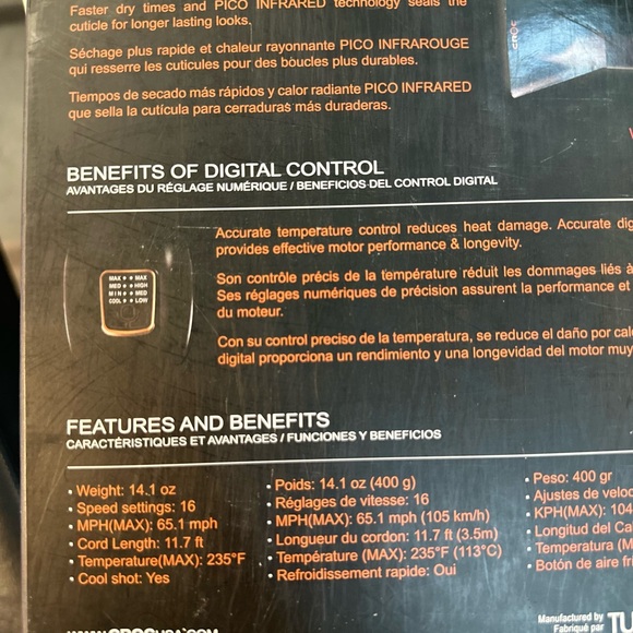 New Professional Croc IC2 infrared Master Collection Hair dryer Set. Rare! - Picture 5 of 6